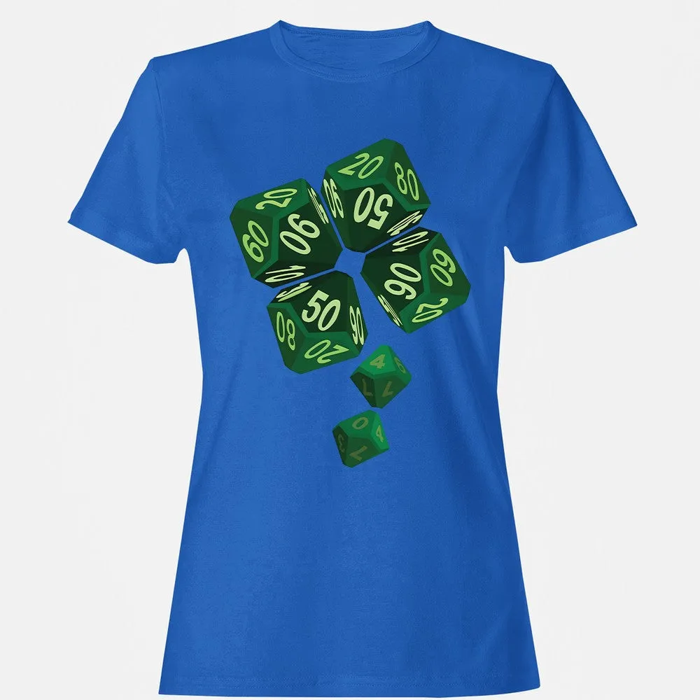 Dice Clover Women's T-Shirt - Royal - 14