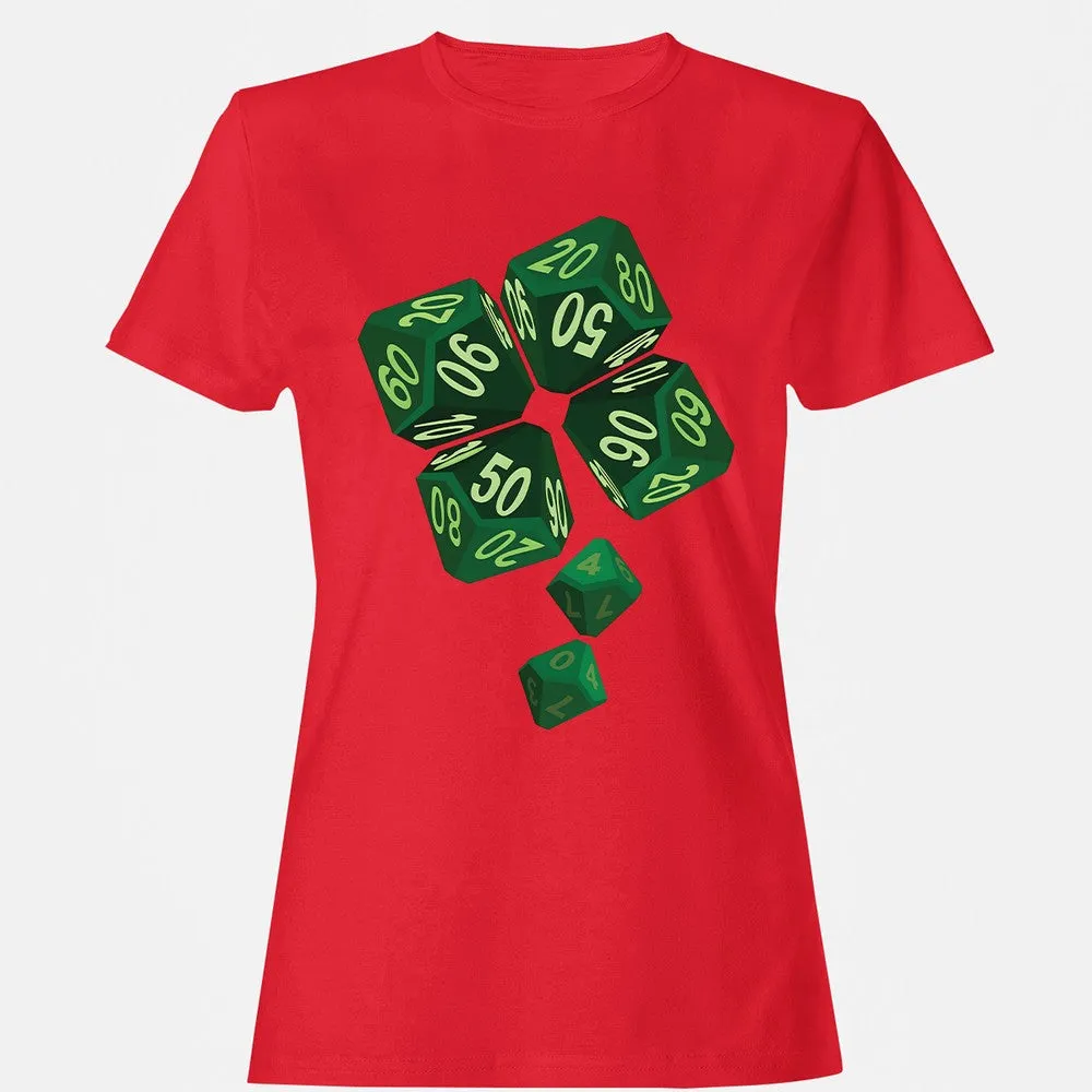 Dice Clover Women's T-Shirt - Red - 13