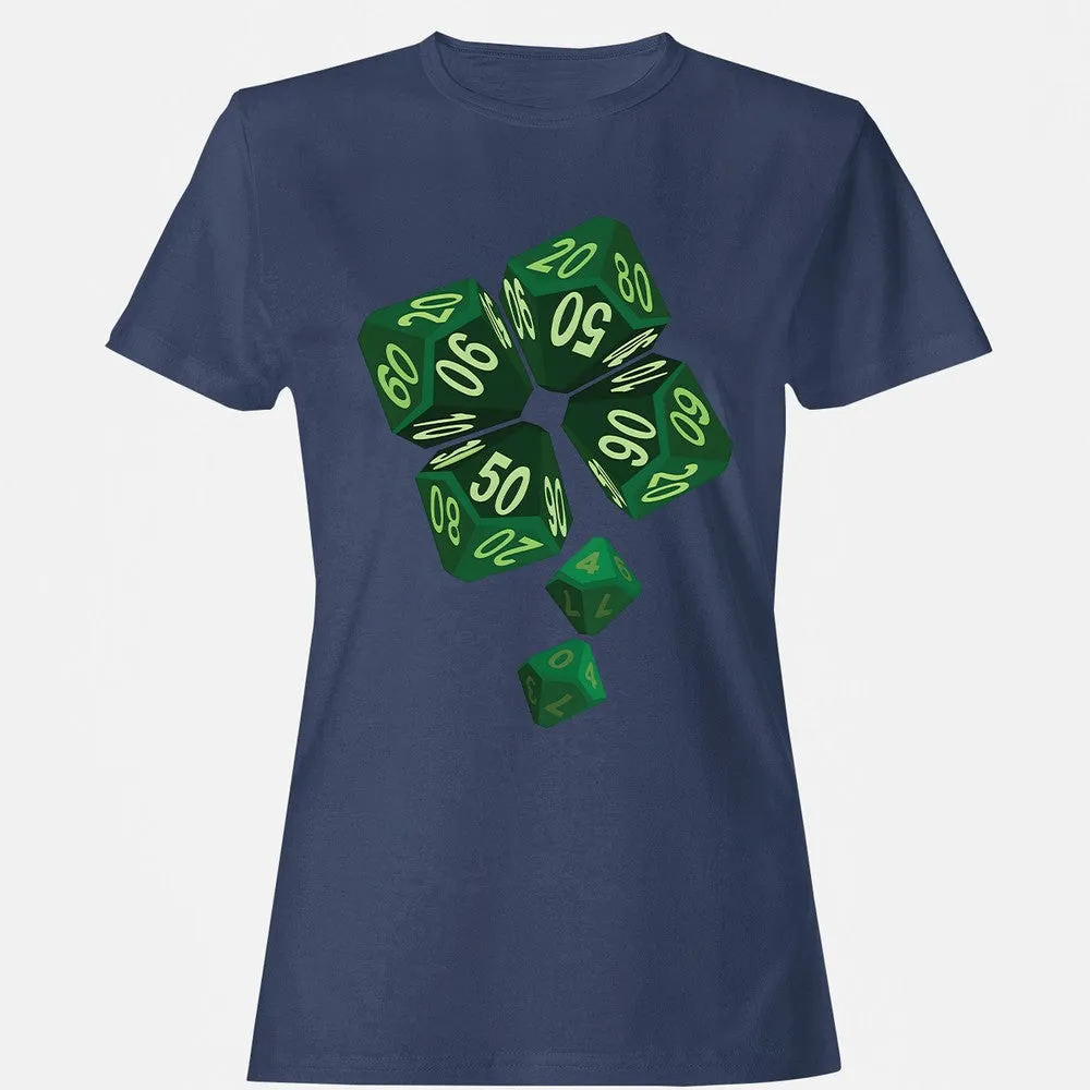 Dice Clover Women's T-Shirt - Navy - 10