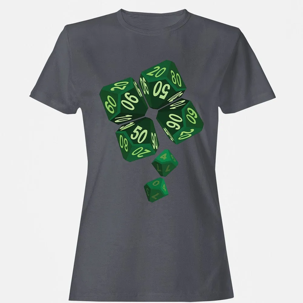 Dice Clover Women's T-Shirt - Dark Heather - 5
