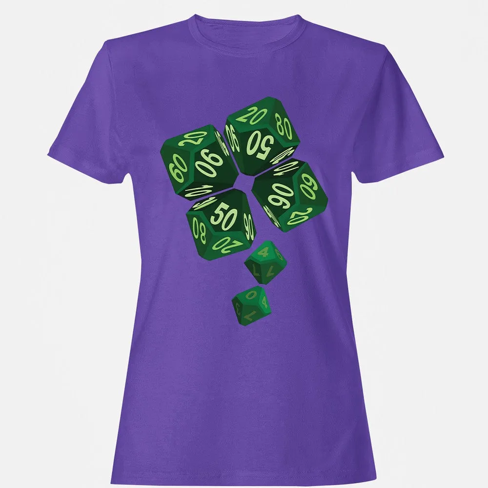 Dice Clover Women's T-Shirt - Purple - 12