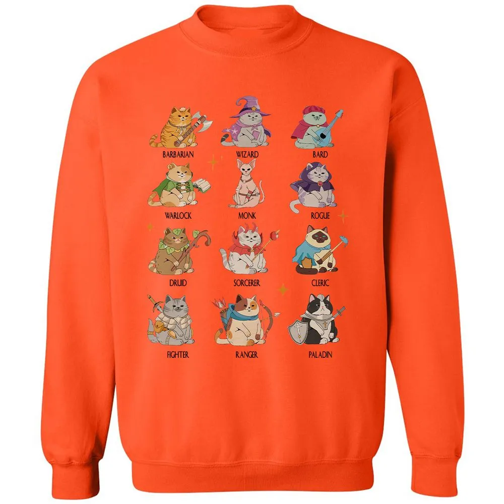 Dungeons And Cats Classic Unisex Sweatshirt - Orange - 10