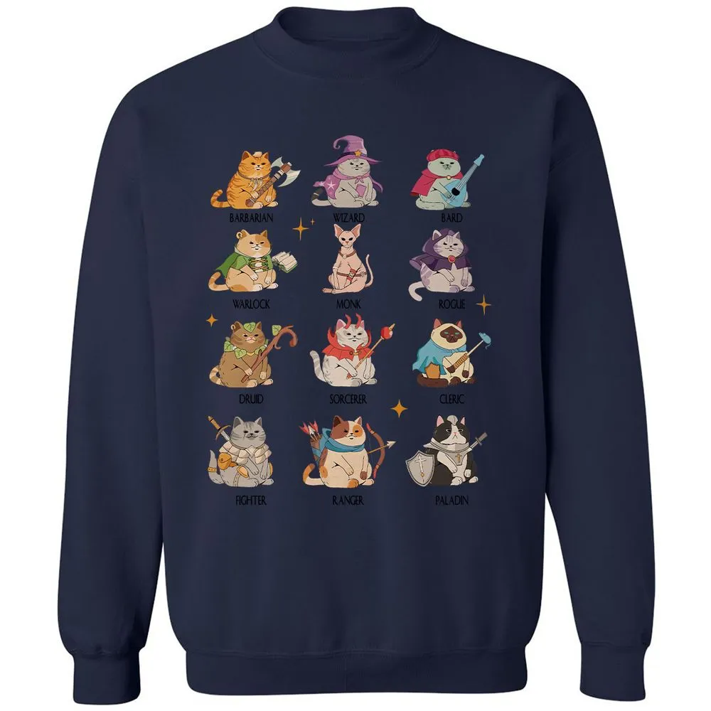 Dungeons And Cats Classic Unisex Sweatshirt - Navy - 8