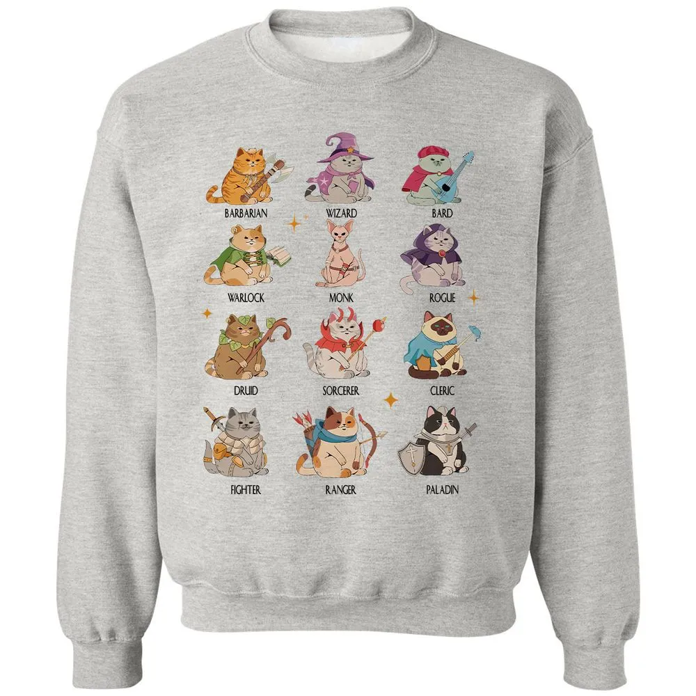 Dungeons And Cats Classic Unisex Sweatshirt - Ash - 2