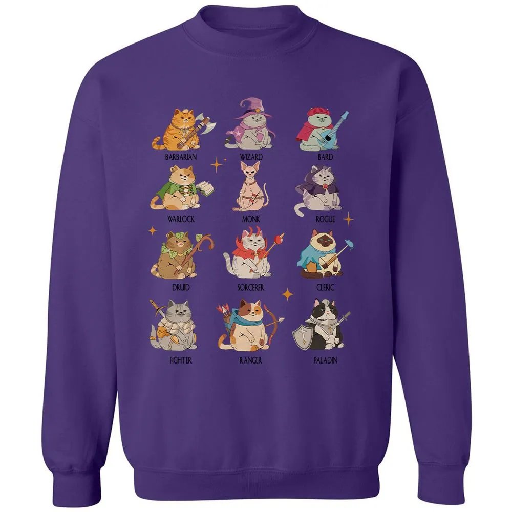 Dungeons And Cats Classic Unisex Sweatshirt - Purple - 6