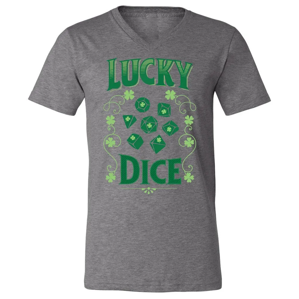 Lucky Dice Unisex V-Neck T-Shirt - Deep Heather - 13