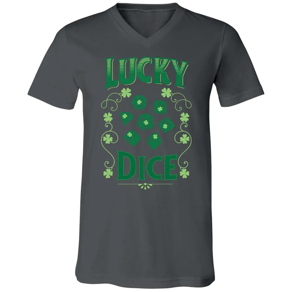 Lucky Dice Unisex V-Neck T-Shirt - Asphalt - 12