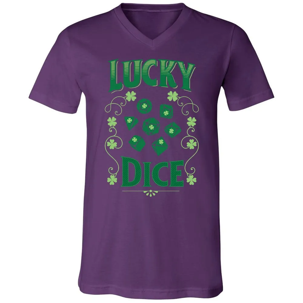Lucky Dice Unisex V-Neck T-Shirt - Team Purple - 2