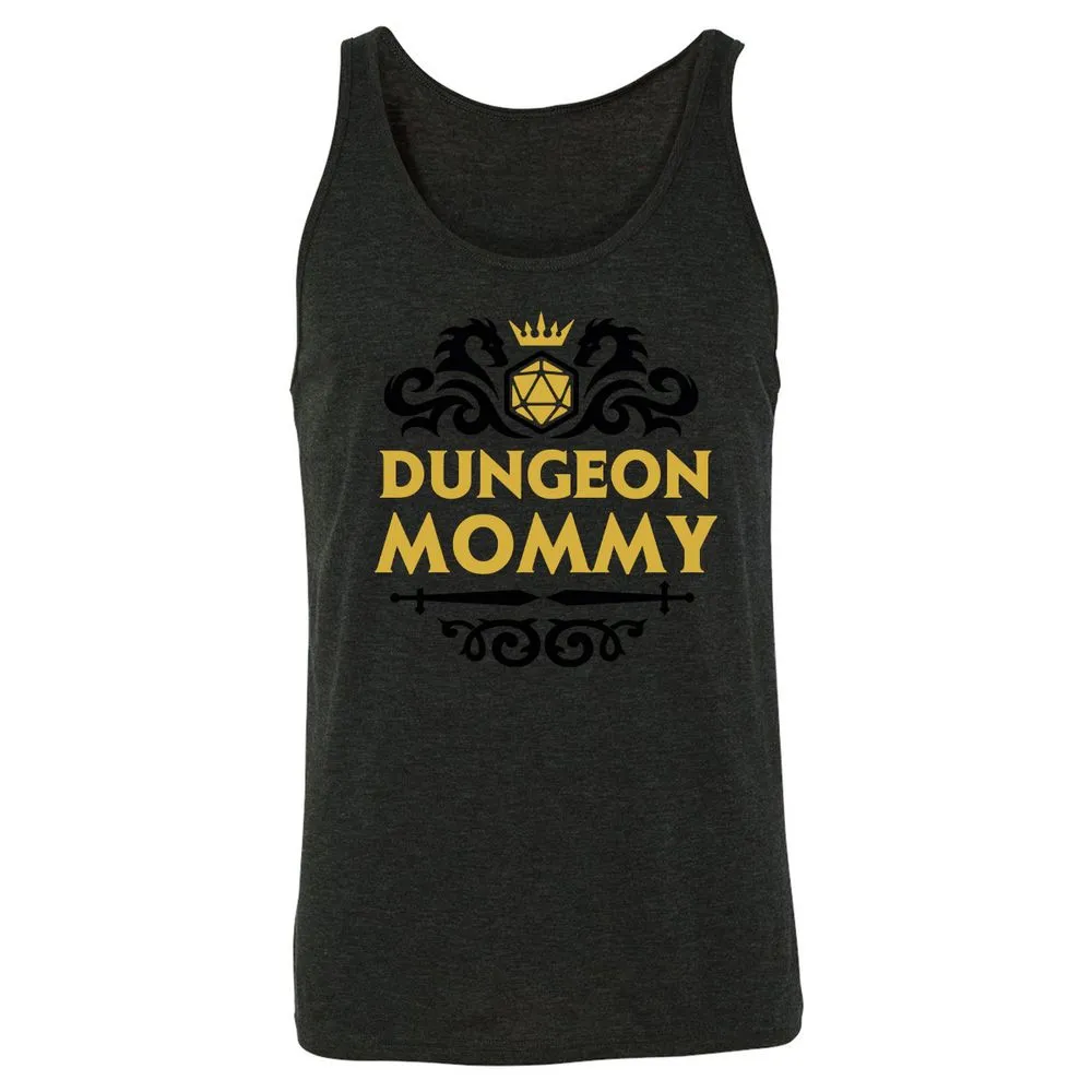 Dungeon Mommy Unisex Jersey Tank - Charcoal Black Triblend - 5