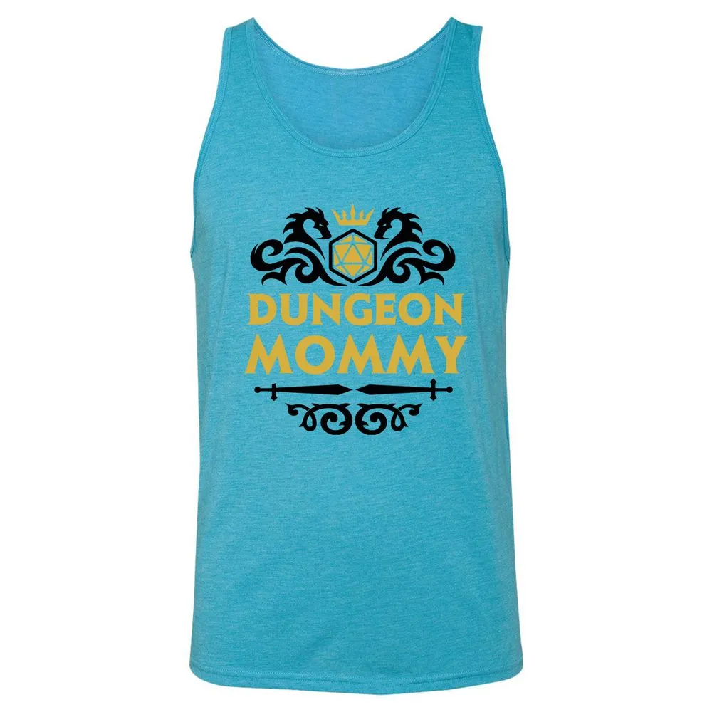 Dungeon Mommy Unisex Jersey Tank - Aqua Triblend - 3