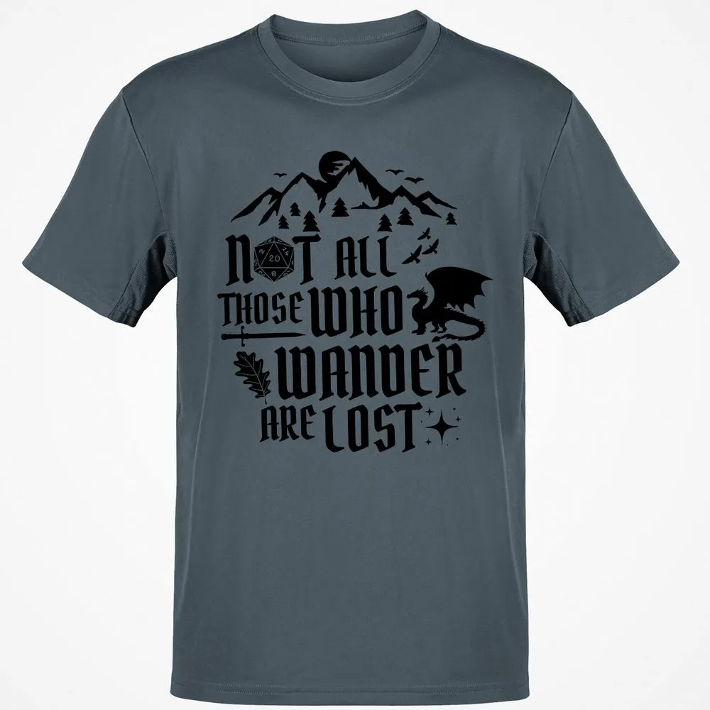 Not All Those Who Wander Are Lost Classic Unisex T-Shirt - Charcoal - 3