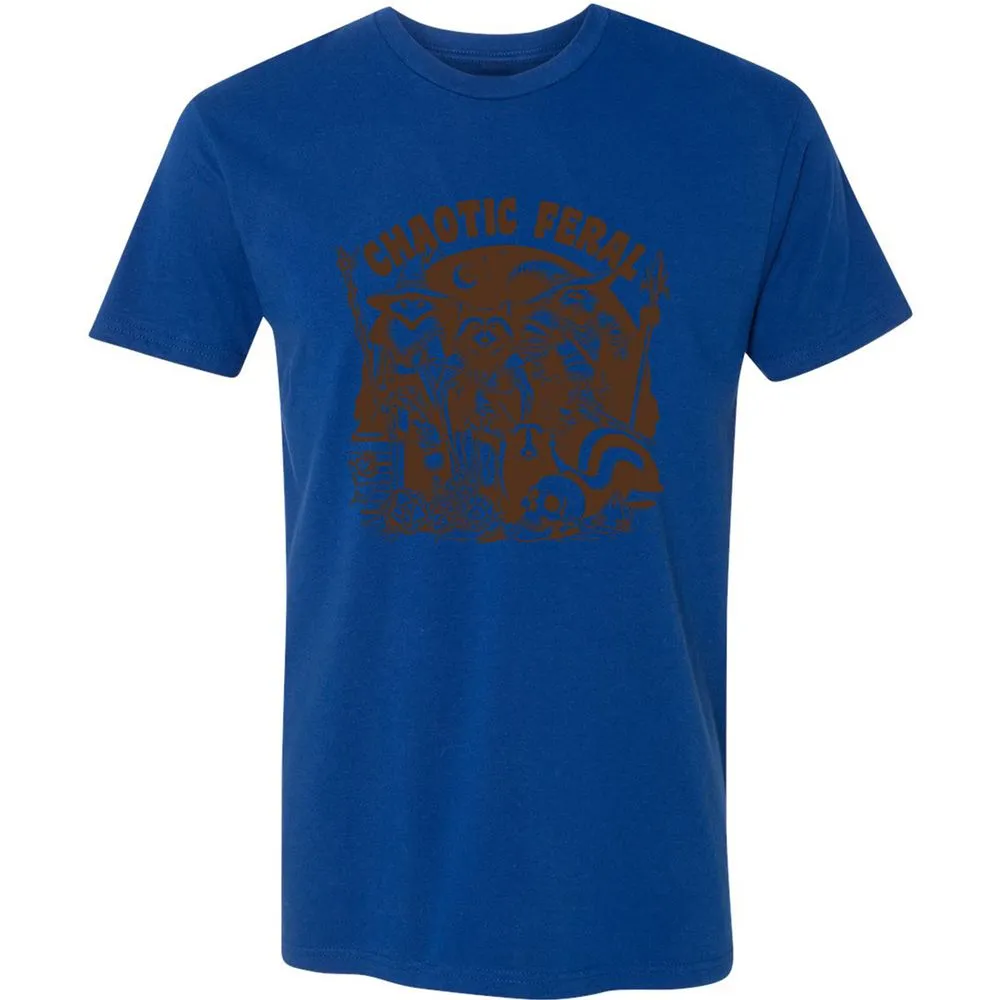 Raccoon Chaotic Feral Premium Unisex T-Shirt - Royal - 10