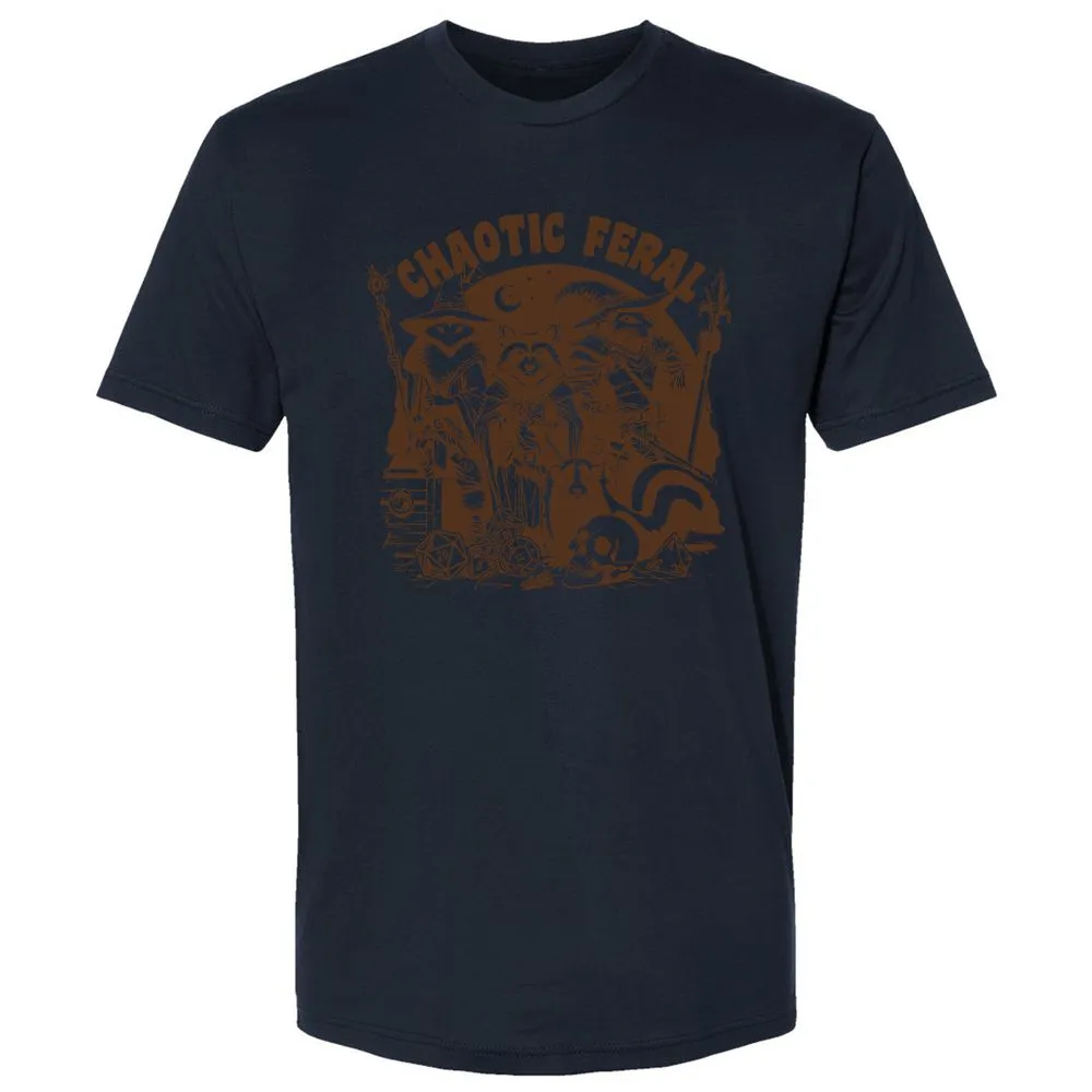 Raccoon Chaotic Feral Premium Unisex T-Shirt - Midnight Navy - 14