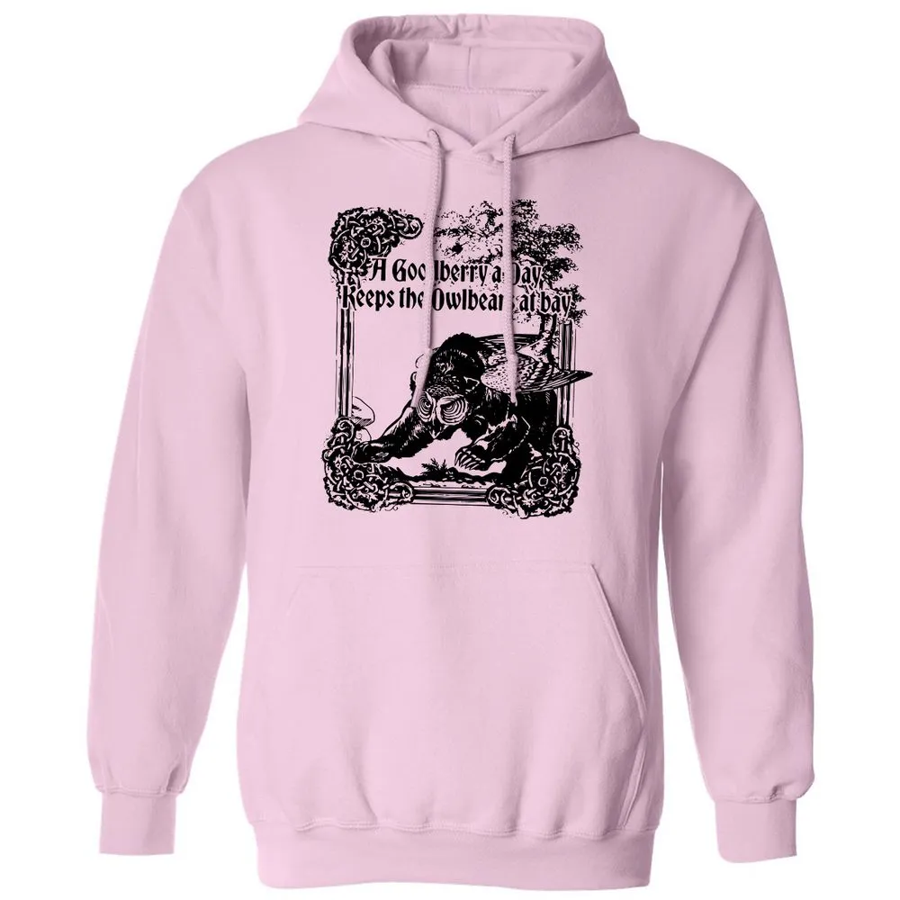 A Goodberry A Day Keeps The Owlbears At Bay Classic Unisex Hoodie - Light Pink - 3
