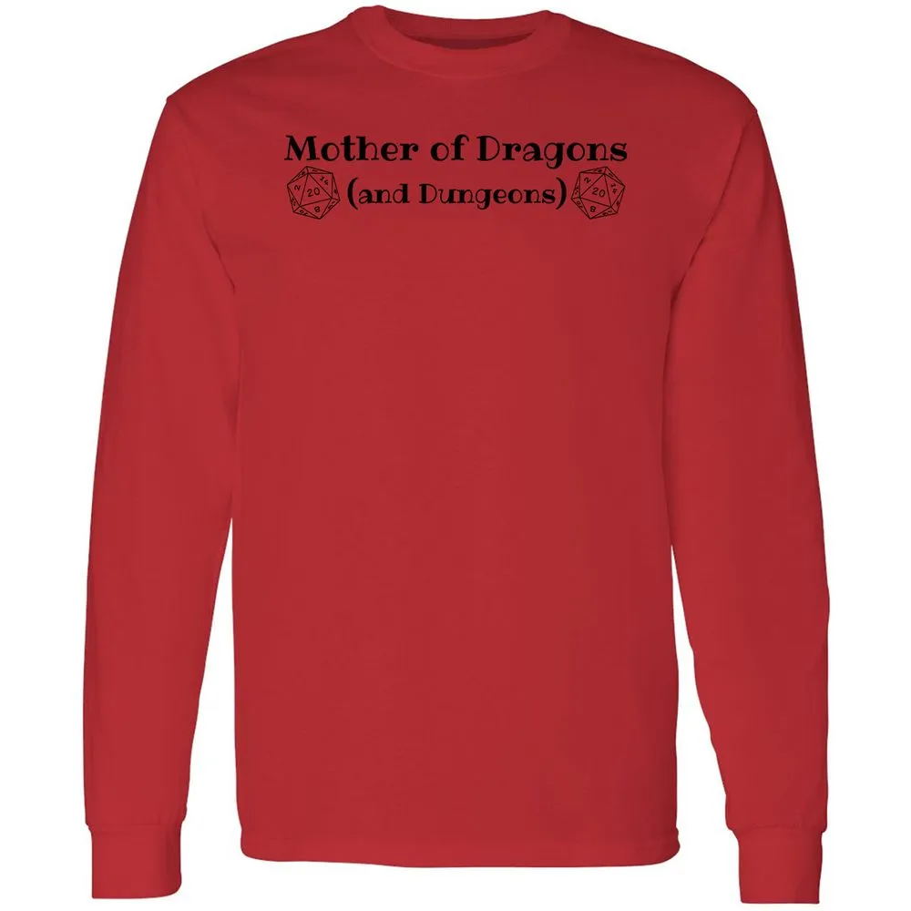 Mother Of Dragons Long Sleeve T-Shirt - Red - 14
