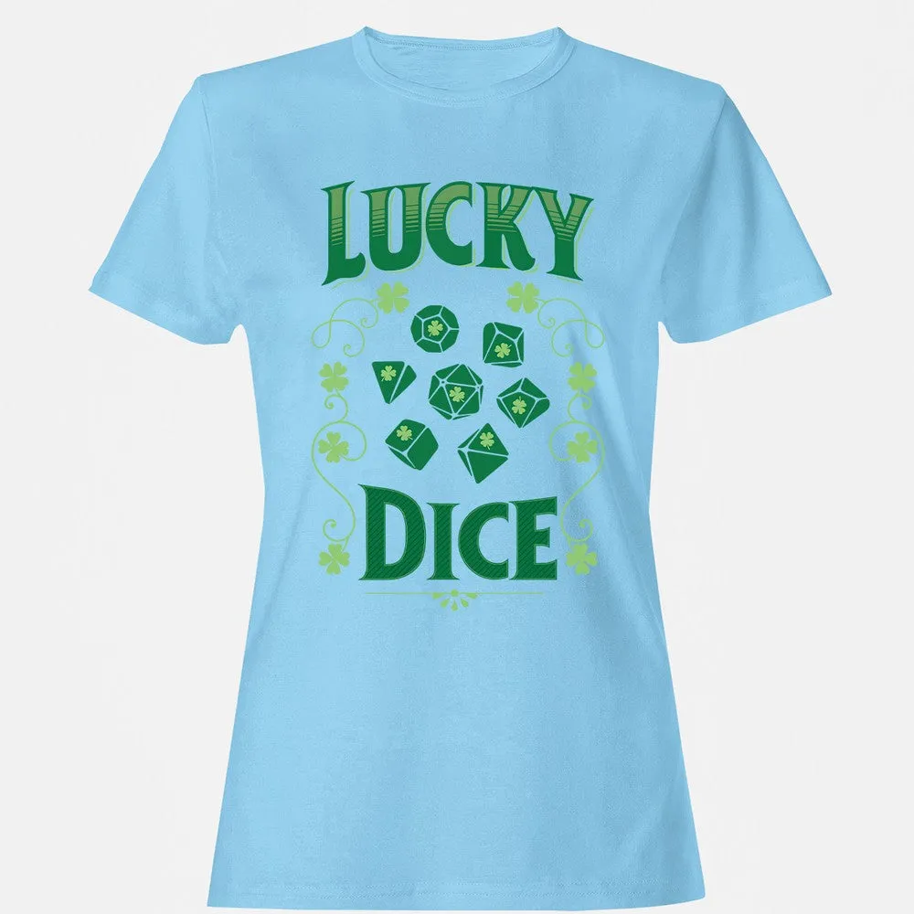 Lucky Dice Women's T-Shirt - Light Blue - 8