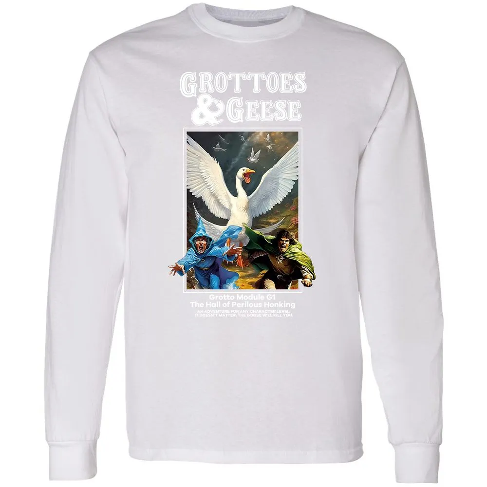 Grottoes & Geese Long Sleeve T-Shirt - White - 5