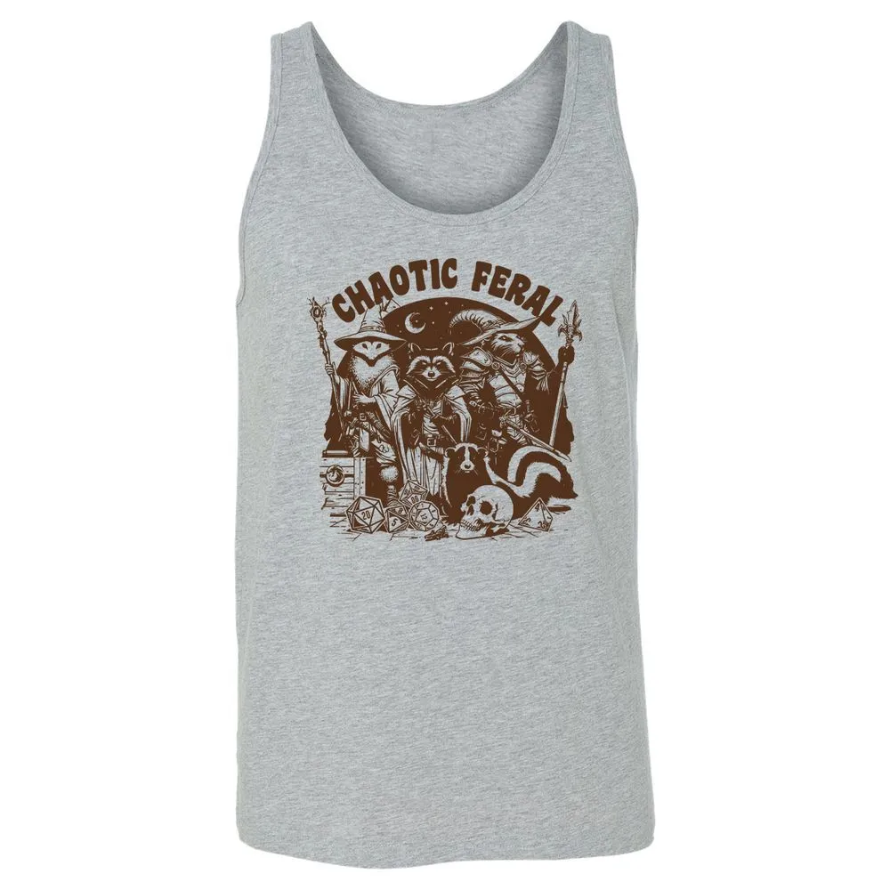 DND Inspired Raccoon Opossum Chaotic Feral - Athletic Heather - 4