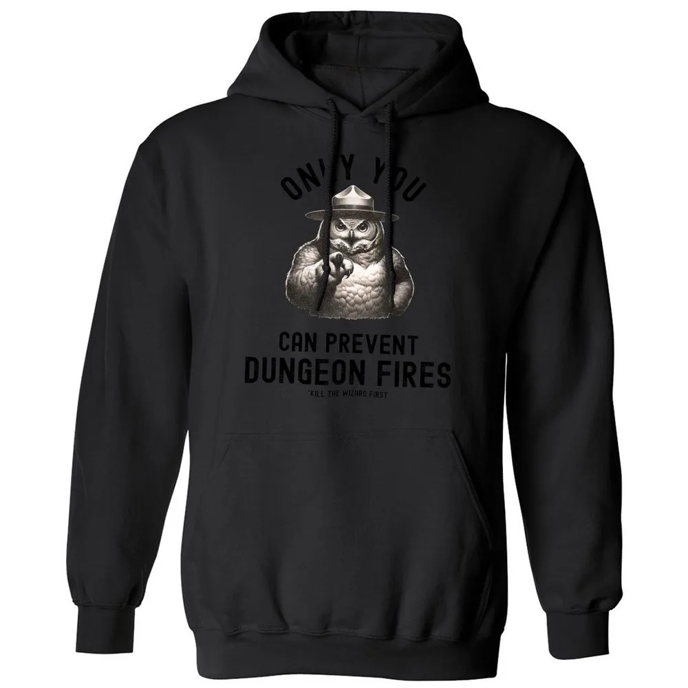Only You Can Prevent Dungeon Fires Classic Unisex Hoodie - Black - 11