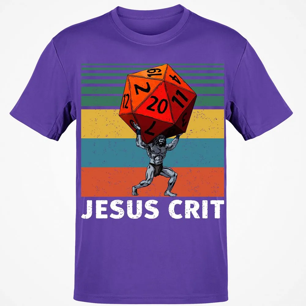 Jesus Crit Classic Unisex T-Shirt - Purple - 9
