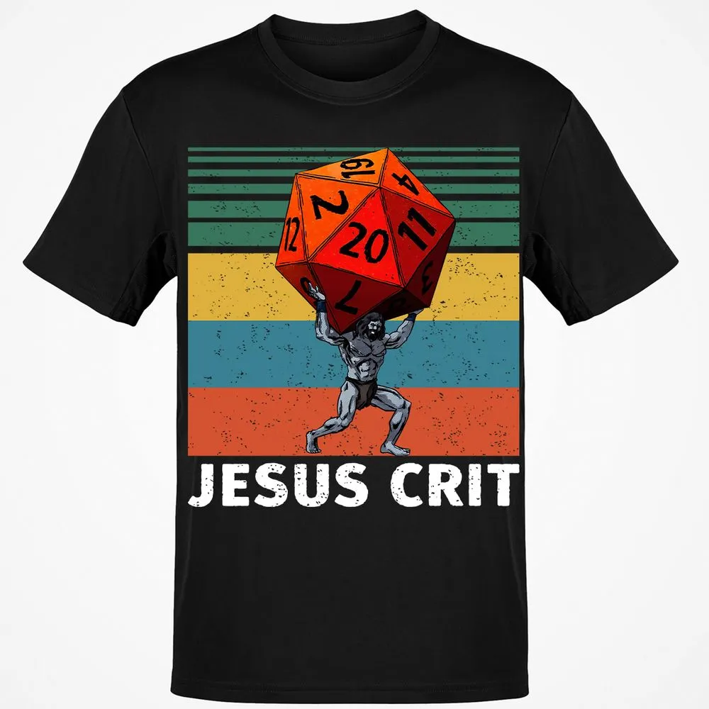 Jesus Crit Classic Unisex T-Shirt - Black - 1