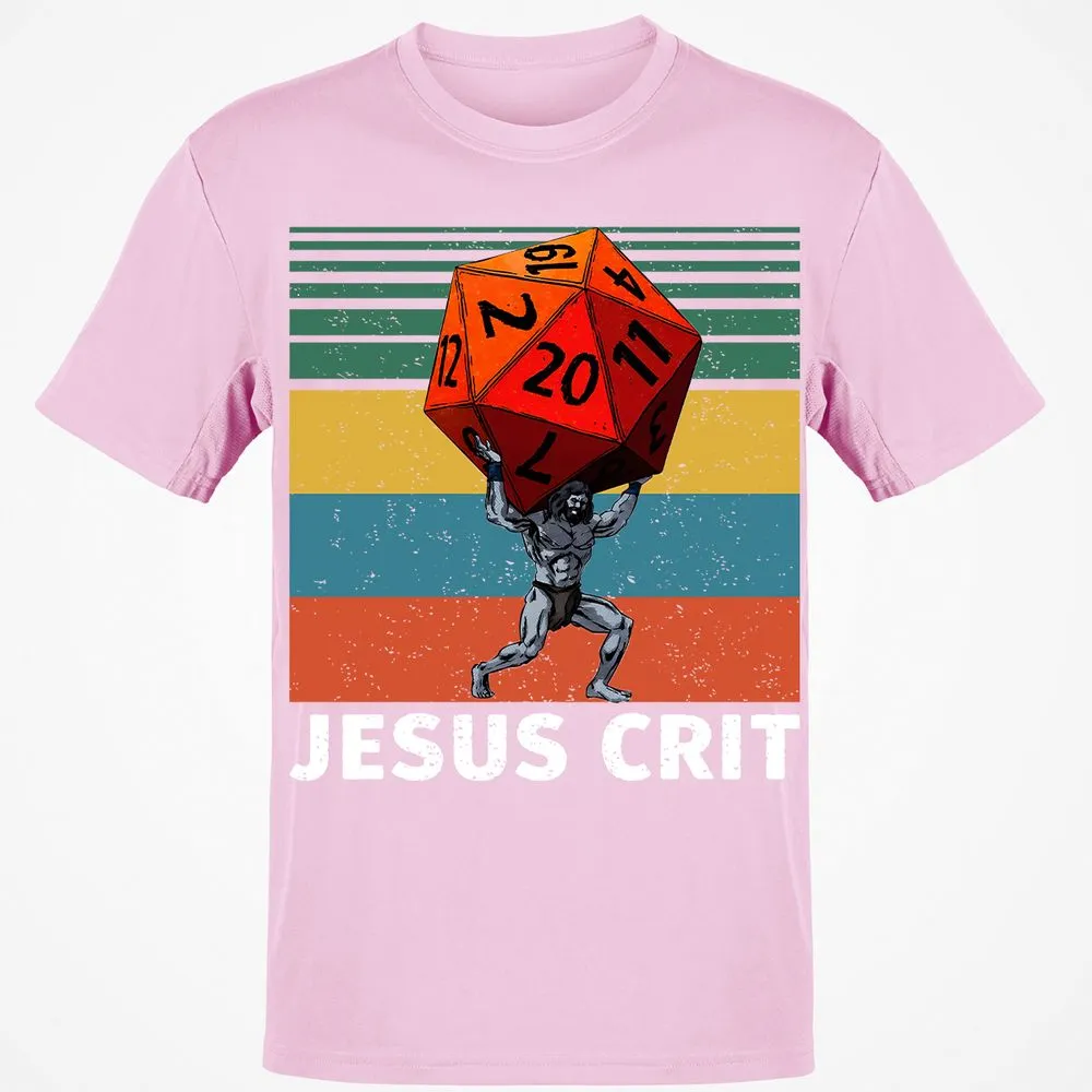 Jesus Crit Classic Unisex T-Shirt - Light Pink - 5