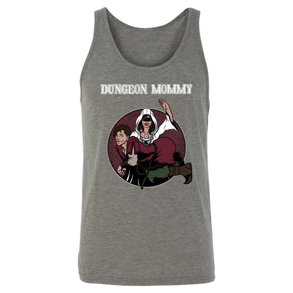 Dominant Dungeon Mommy Unisex Jersey Tank - Grey Triblend - 8