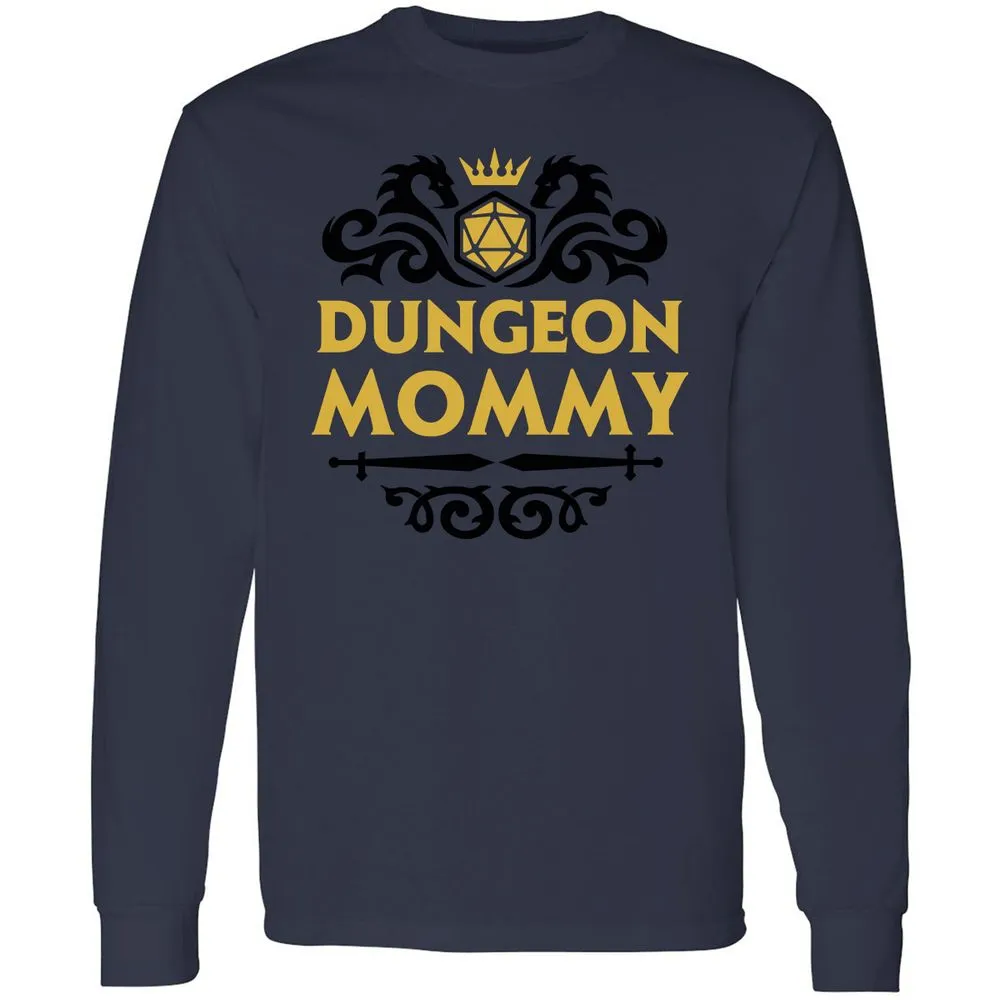 Dungeon Mommy Long Sleeve T-Shirt - Navy - 12