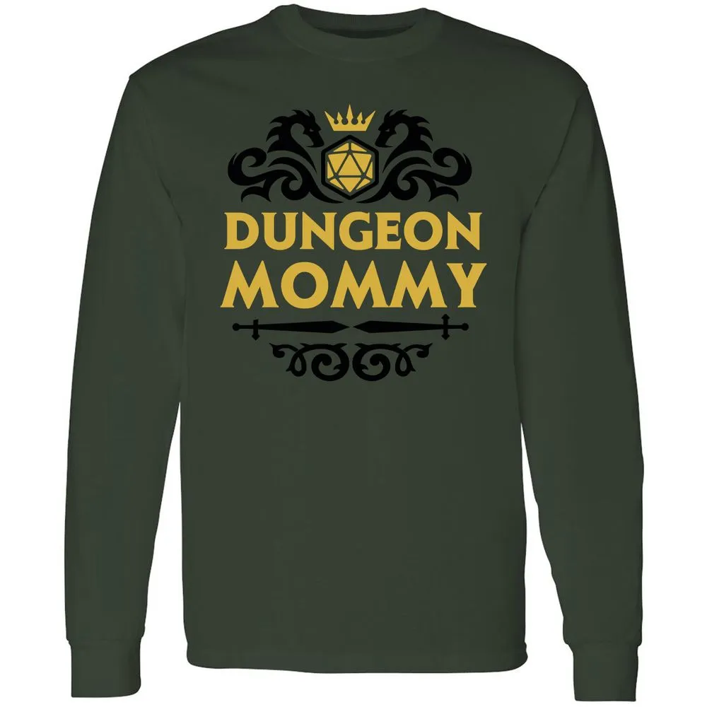Dungeon Mommy Long Sleeve T-Shirt - Forest Green - 8