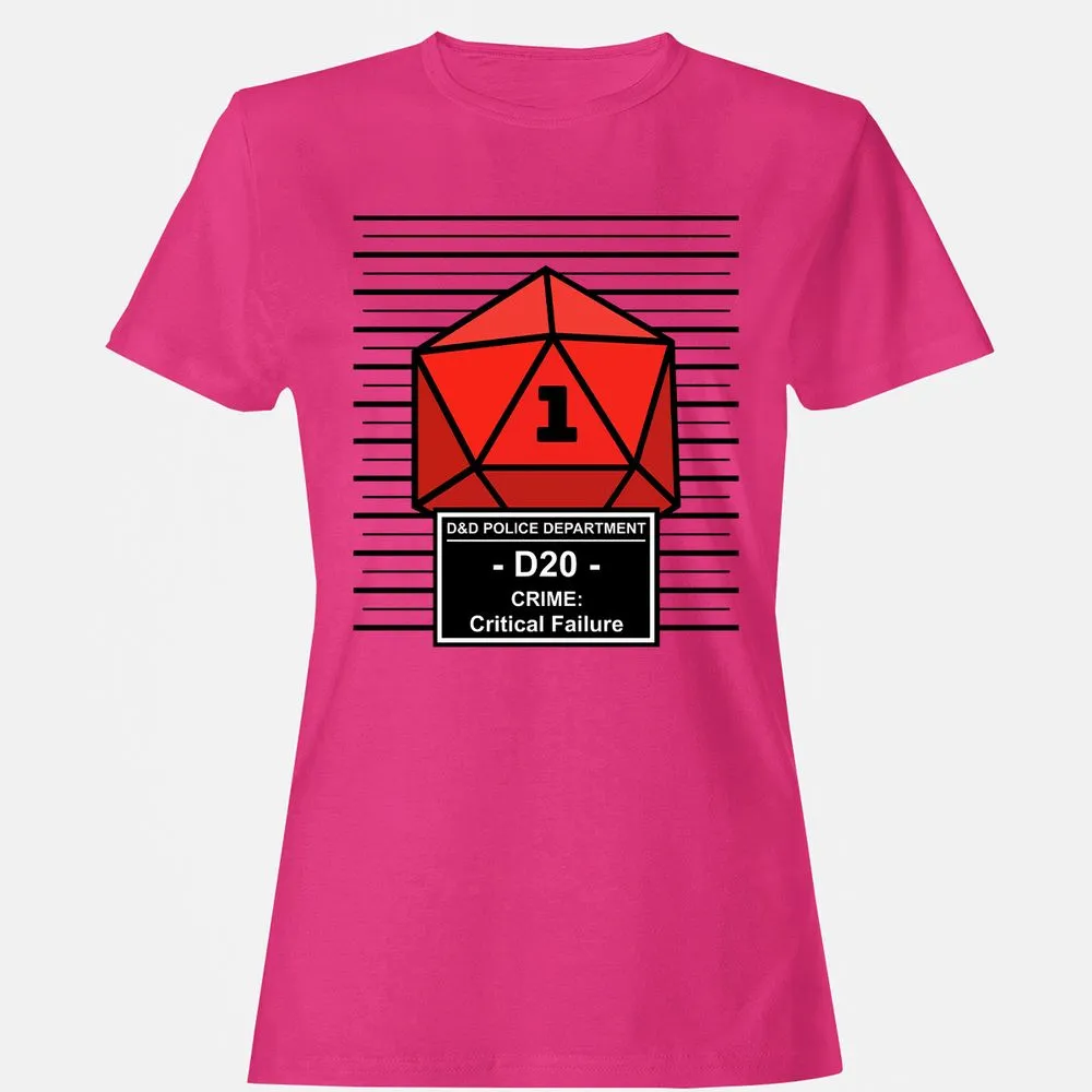 D20 Arrested For Critical Failure Women's T-Shirt - Heliconia - 6