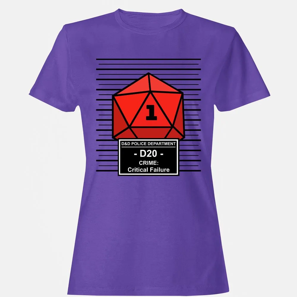 D20 Arrested For Critical Failure Women's T-Shirt - Purple - 12