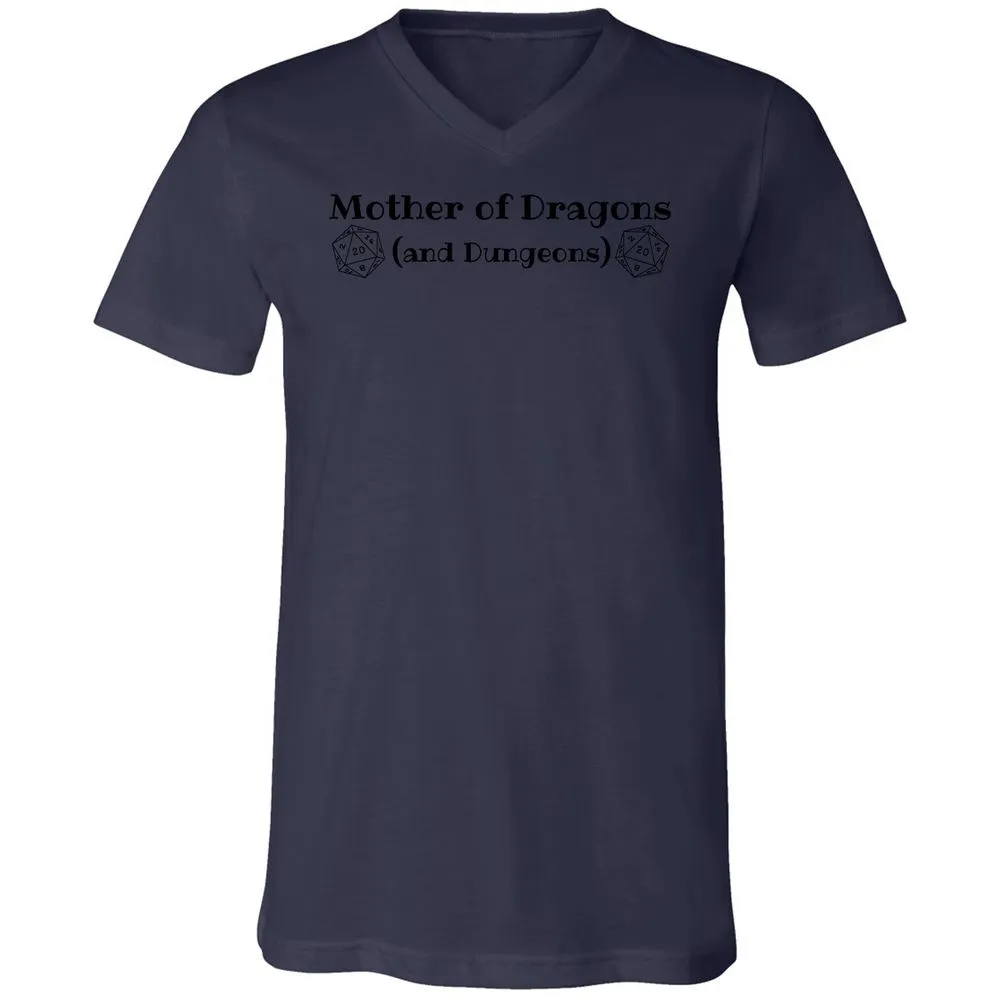 Mother Of Dragons Unisex V-Neck T-Shirt - Navy - 9