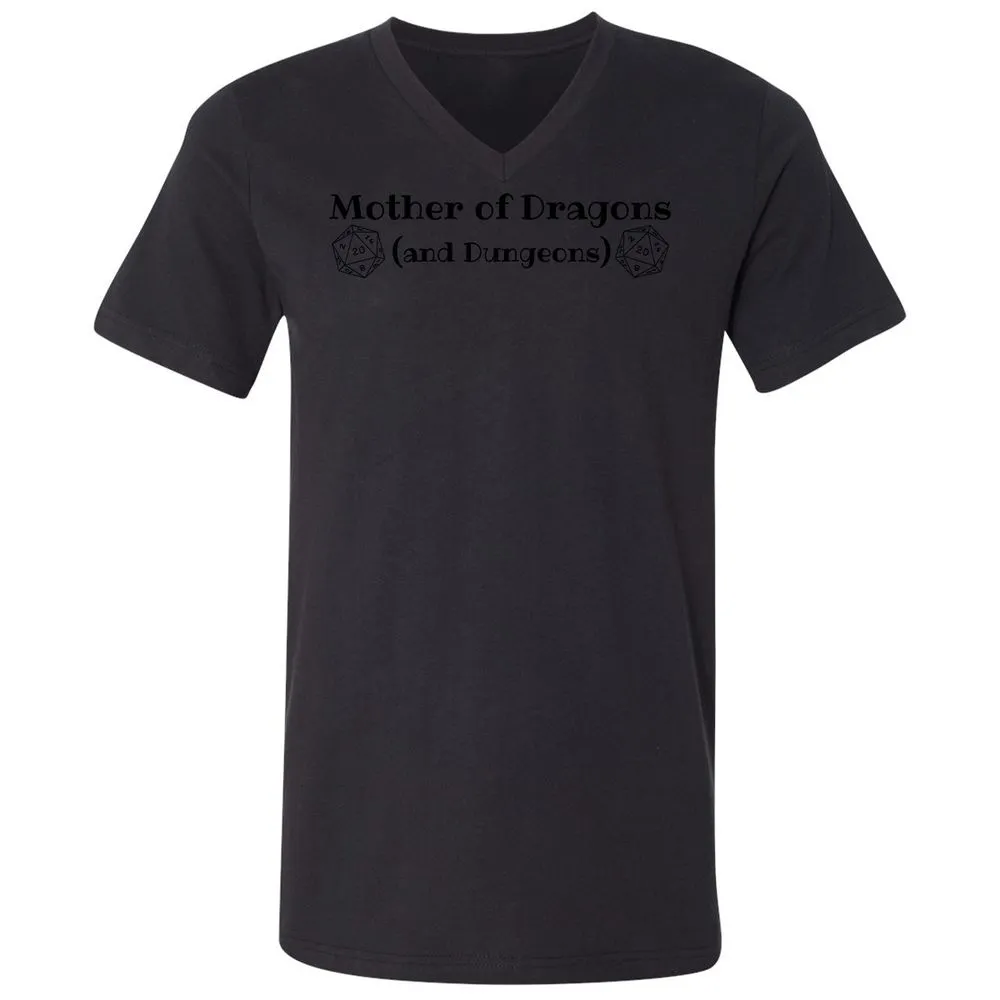 Mother Of Dragons Unisex V-Neck T-Shirt - Black - 16