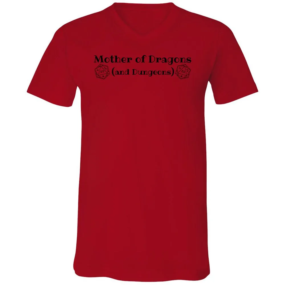 Mother Of Dragons Unisex V-Neck T-Shirt - Red - 3