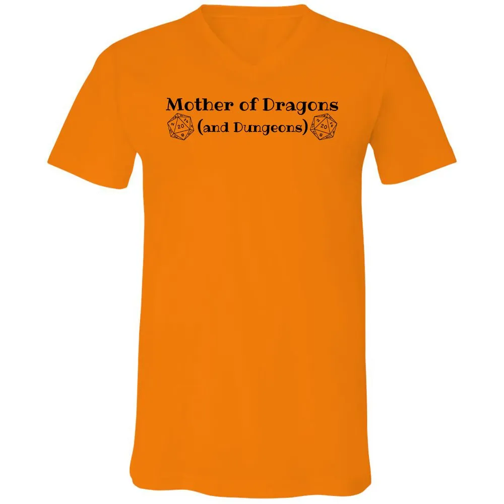 Mother Of Dragons Unisex V-Neck T-Shirt - Orange - 11