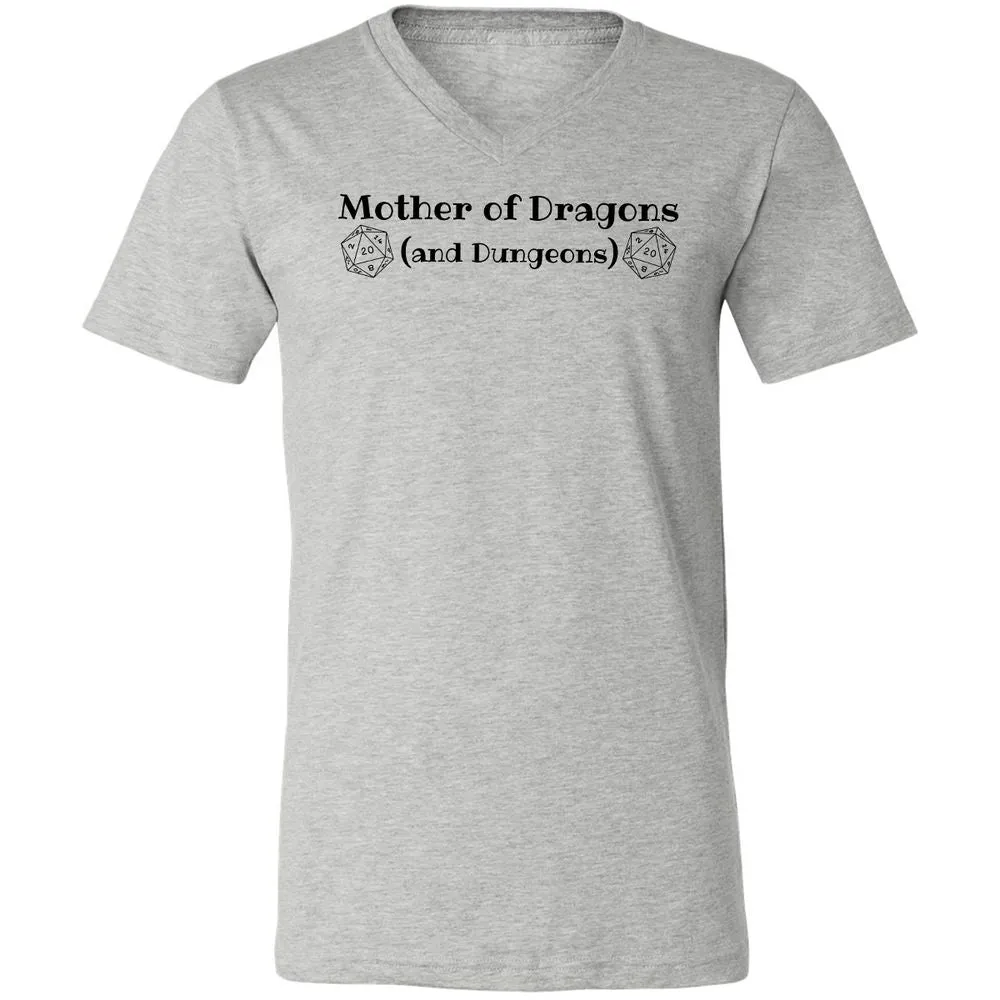 Mother Of Dragons Unisex V-Neck T-Shirt - Athletic Heather - 7