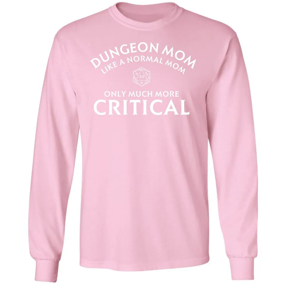 Dungeon Mom Normal Mom Long Sleeve T-Shirt - Light Pink - 3