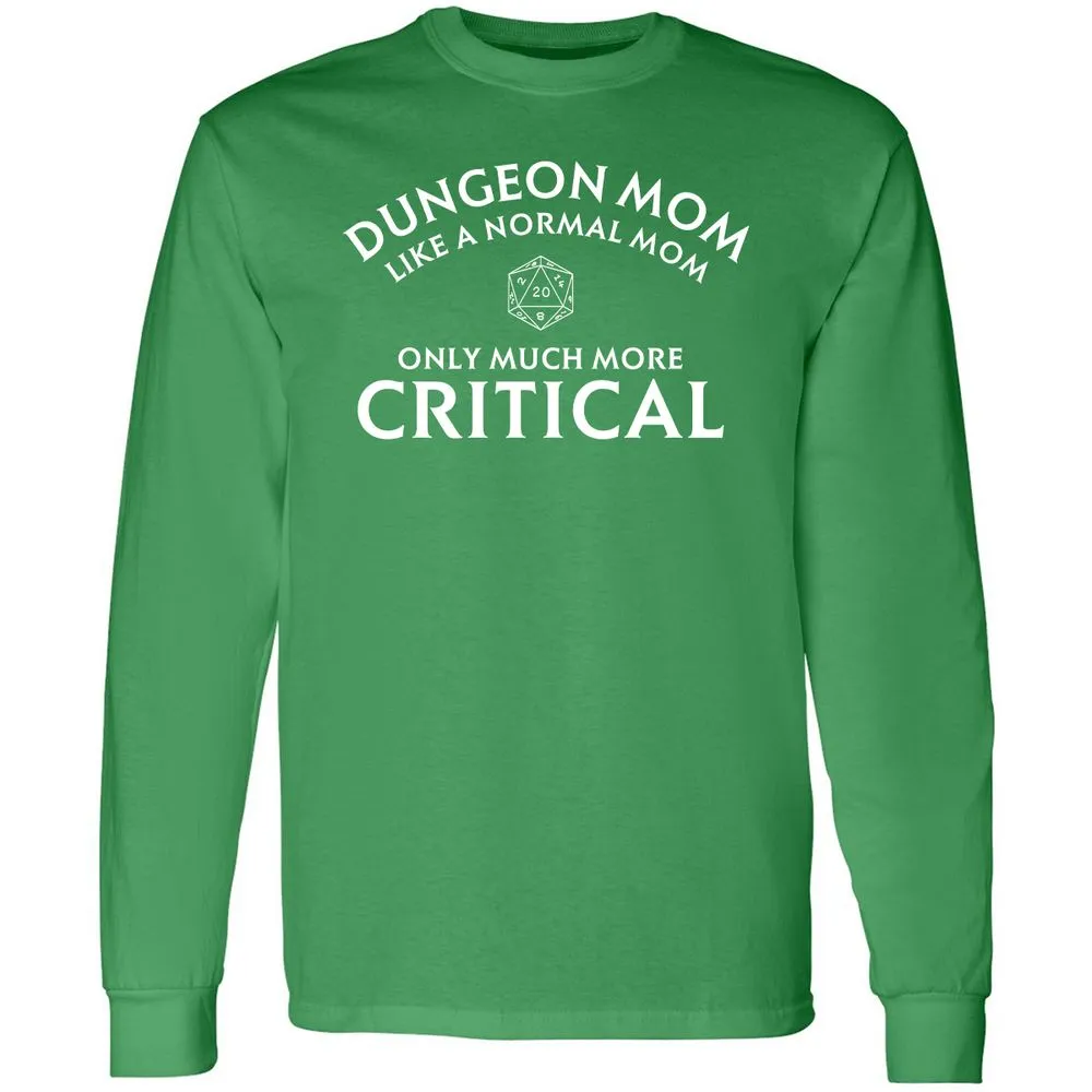 Dungeon Mom Normal Mom Long Sleeve T-Shirt - Irish Green - 10