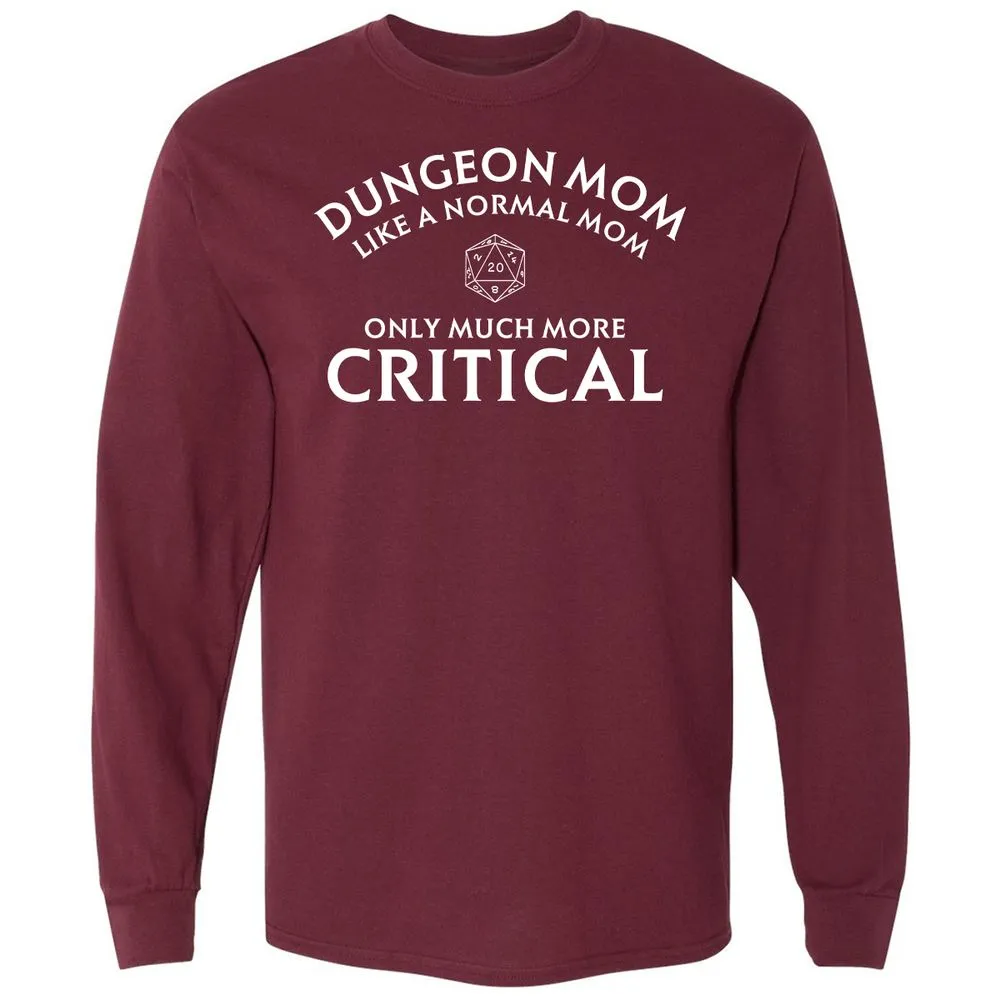 Dungeon Mom Normal Mom Long Sleeve T-Shirt - Maroon - 11