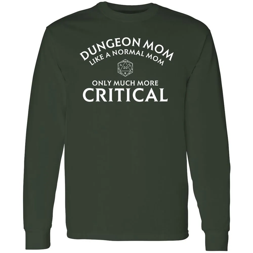 Dungeon Mom Normal Mom Long Sleeve T-Shirt - Forest Green - 4