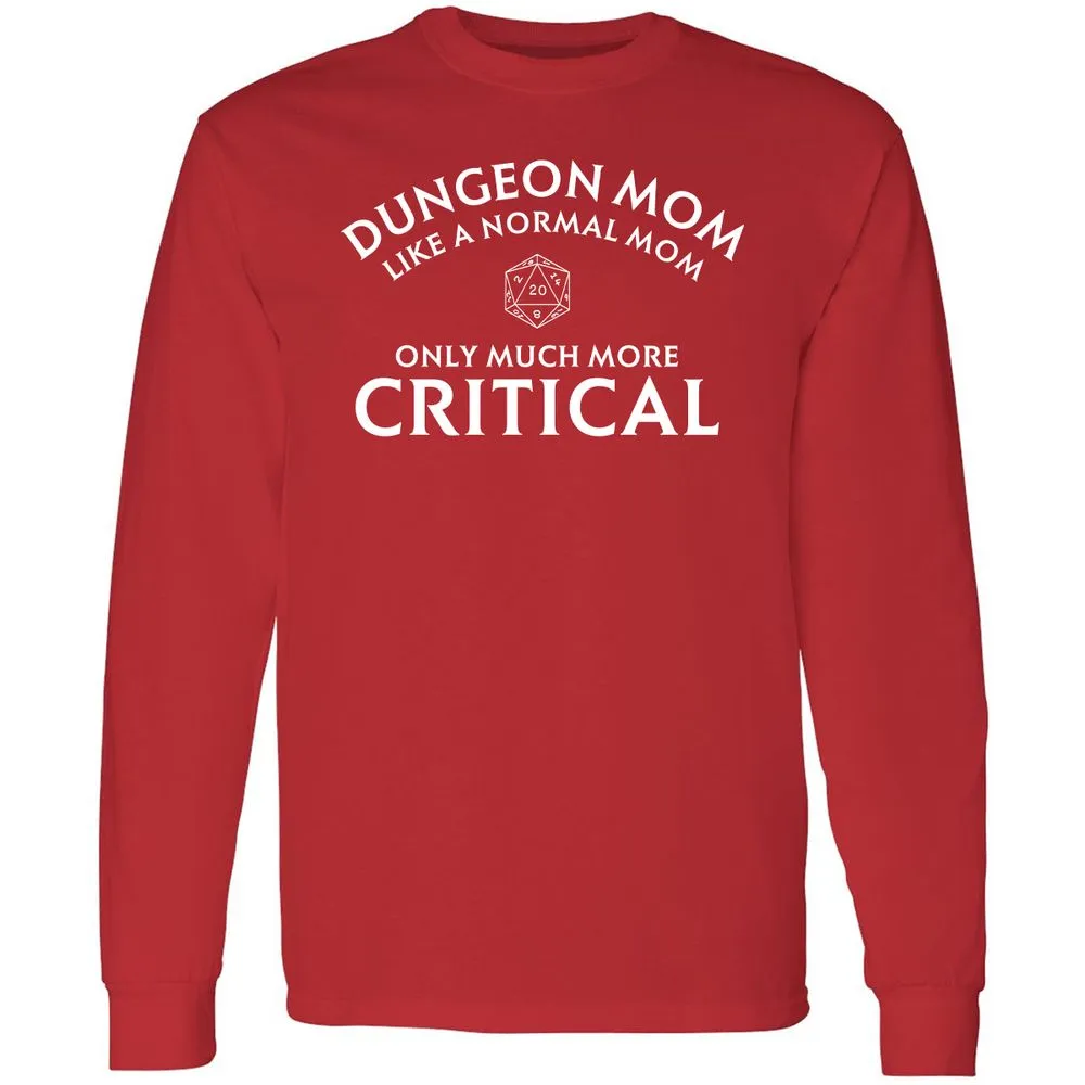 Dungeon Mom Normal Mom Long Sleeve T-Shirt - Red - 14