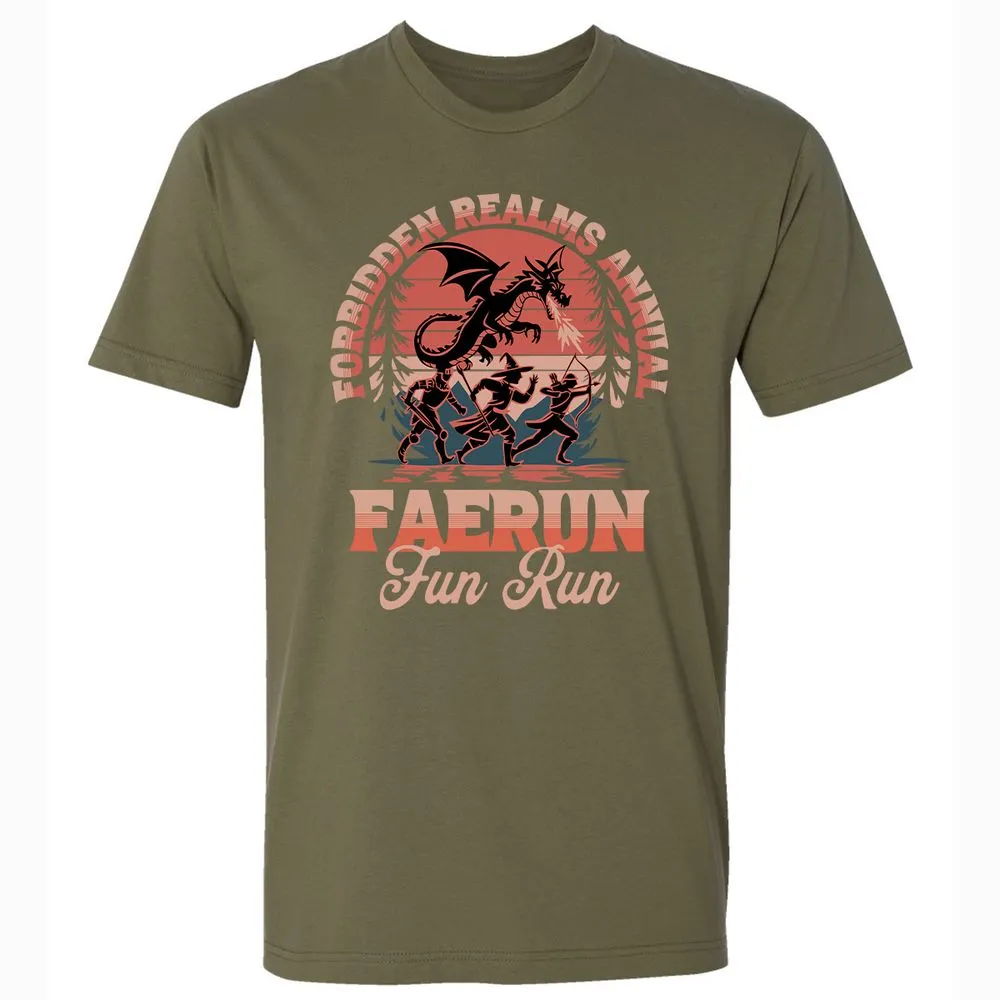 Faerun Fun Run Premium Unisex T-Shirt - Military Green - 5