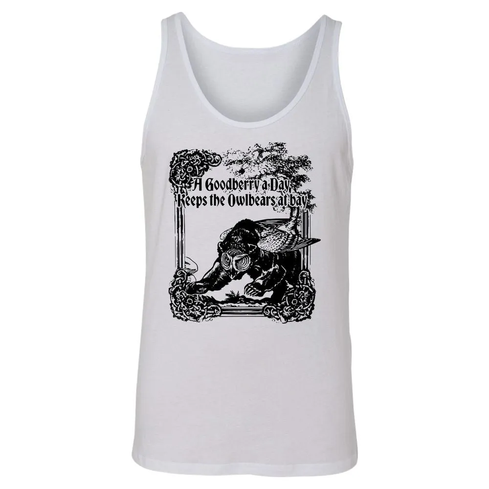 A Goodberry A Day Keeps The Owlbears At Bay Unisex Jersey Tank - White - 1