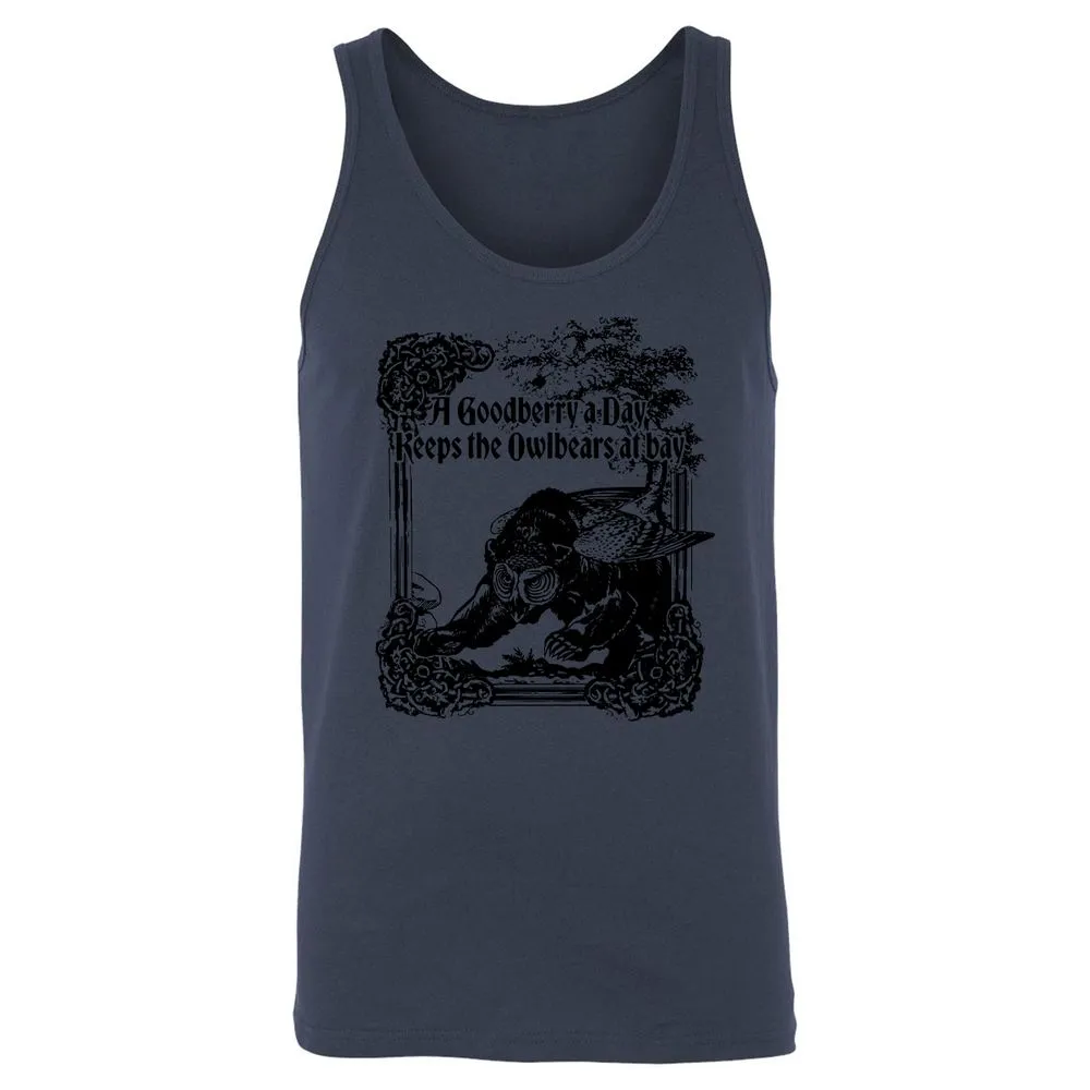 A Goodberry A Day Keeps The Owlbears At Bay Unisex Jersey Tank - Navy - 8
