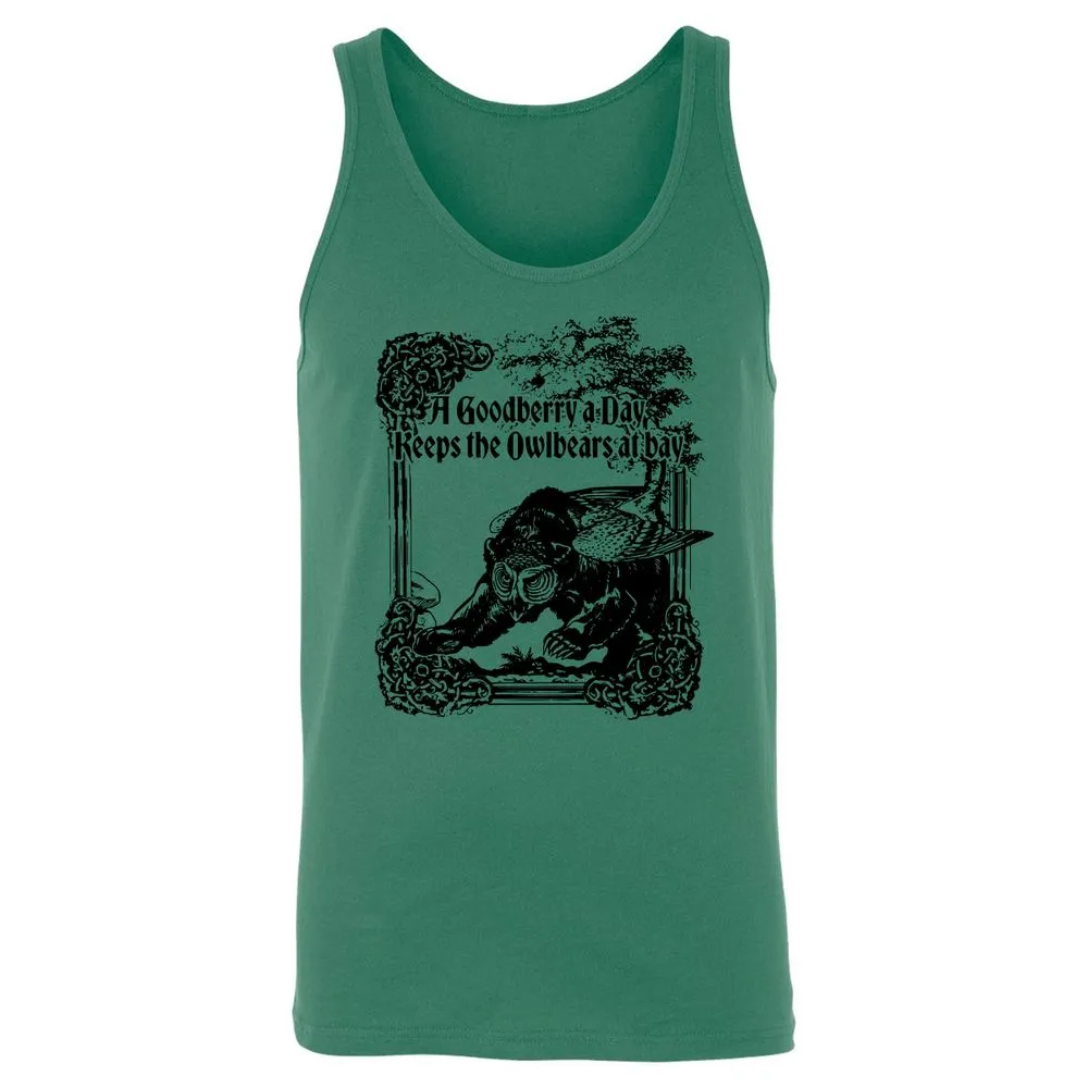 A Goodberry A Day Keeps The Owlbears At Bay Unisex Jersey Tank - Kelly - 9