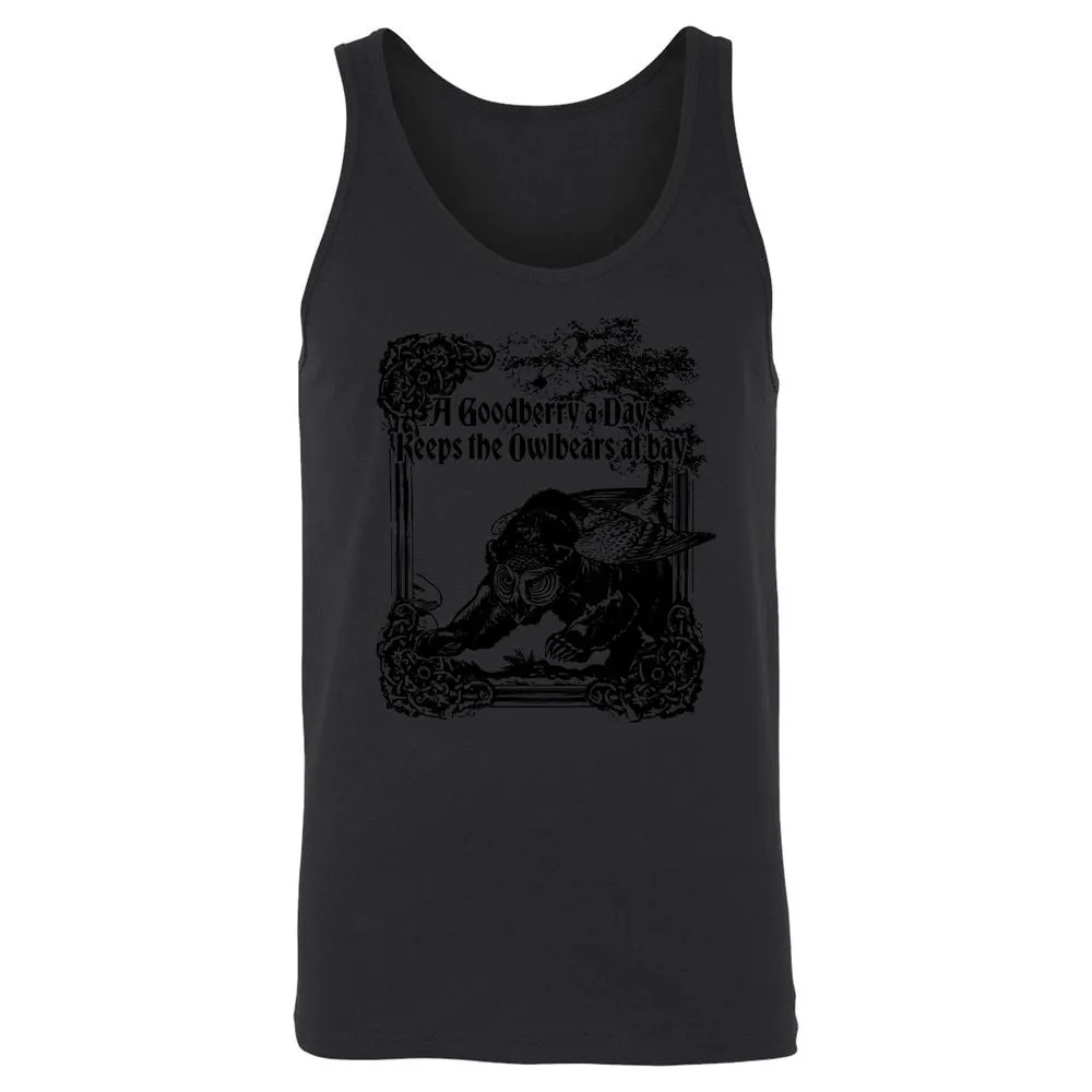 A Goodberry A Day Keeps The Owlbears At Bay Unisex Jersey Tank - Black - 14