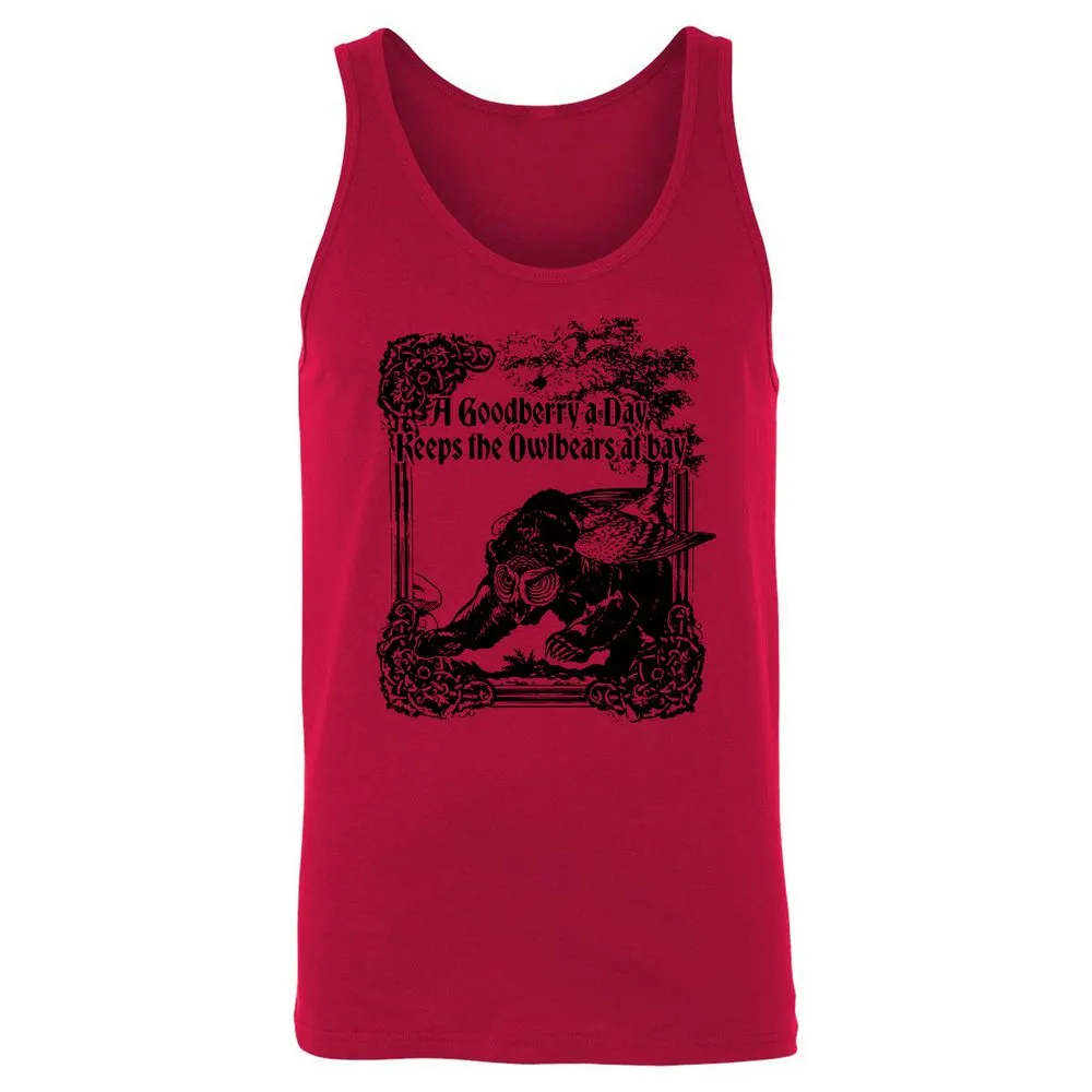 A Goodberry A Day Keeps The Owlbears At Bay Unisex Jersey Tank - Red - 11