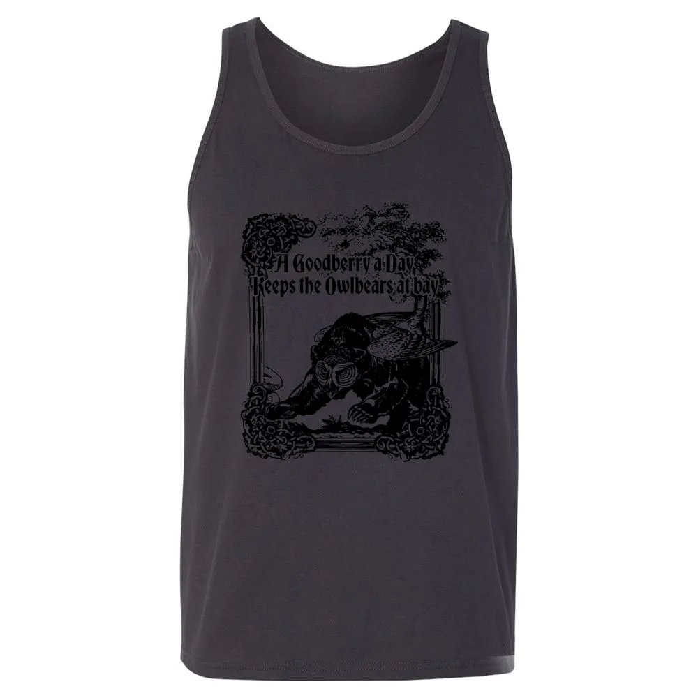 A Goodberry A Day Keeps The Owlbears At Bay Unisex Jersey Tank - Dark Grey - 7