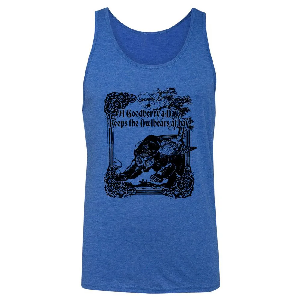 A Goodberry A Day Keeps The Owlbears At Bay Unisex Jersey Tank - True Royal Triblend - 12