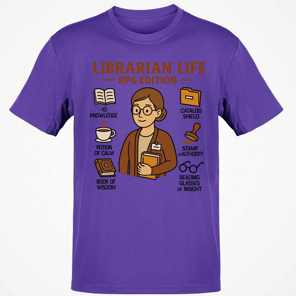 Librarian Life RPG Edition Classic Unisex T-Shirt - Purple - 9